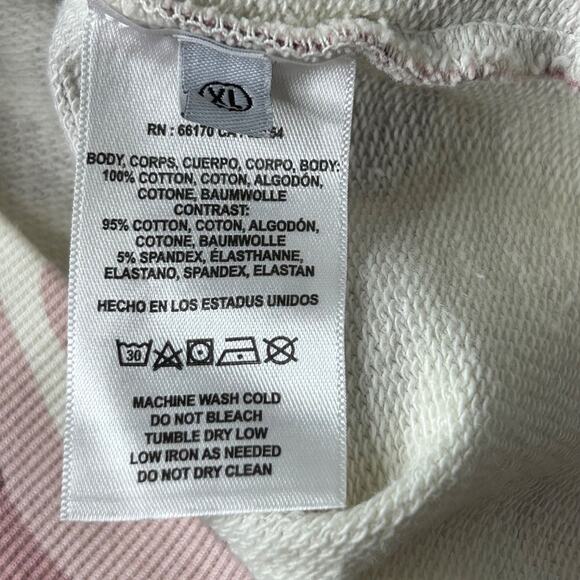 Anthropologie T. La Sleeveless Ruffle Sweatshirt Rose Camo Print XL NWT - Picture 12 of 15